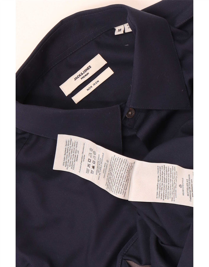 Jack & Jones Mens Regular Fit Shirt Medium Navy Blue Cotton