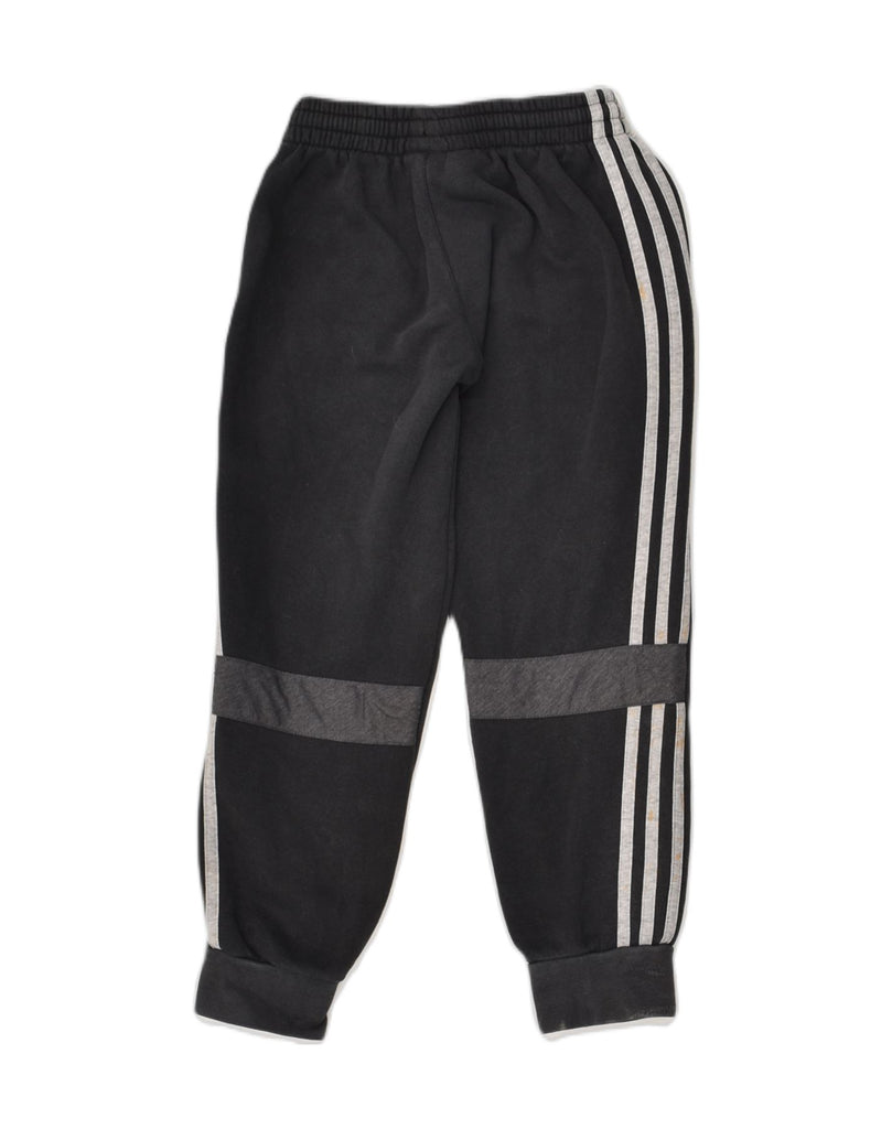 ADIDAS Boys Graphic Tracksuit Trousers Joggers 7-8 Years Black Cotton | Vintage Adidas | Thrift | Second-Hand Adidas | Used Clothing | Messina Hembry 