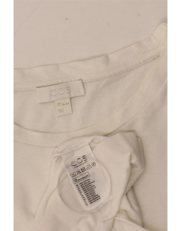 COS Mens T-Shirt Top Large White Cotton