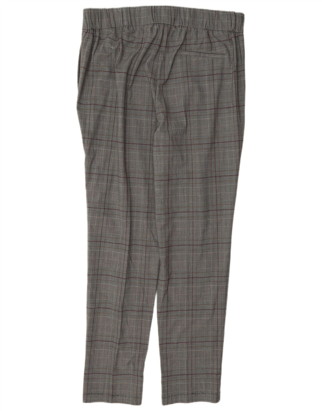 Marks & Spencer Womens Casual Trousers UK 16 Large W38 L31 Grey Check