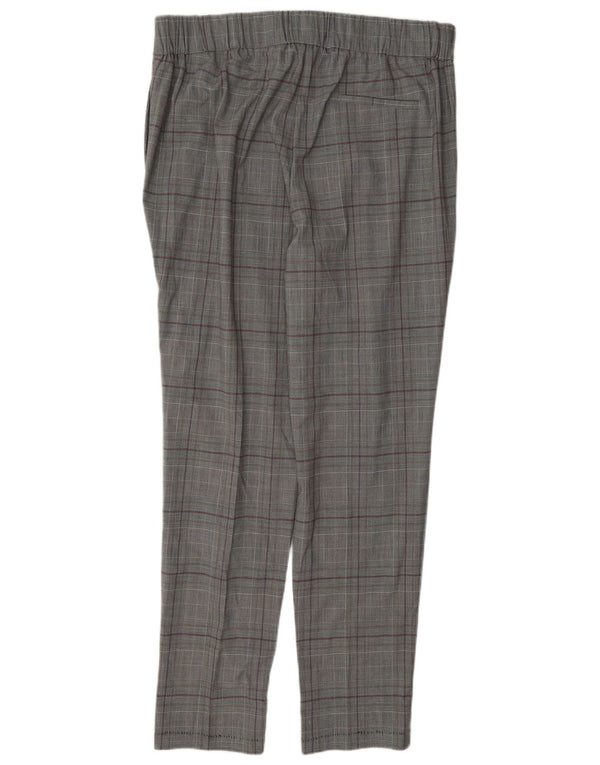 Marks & Spencer Womens Casual Trousers UK 16 Large W38 L31 Grey Check