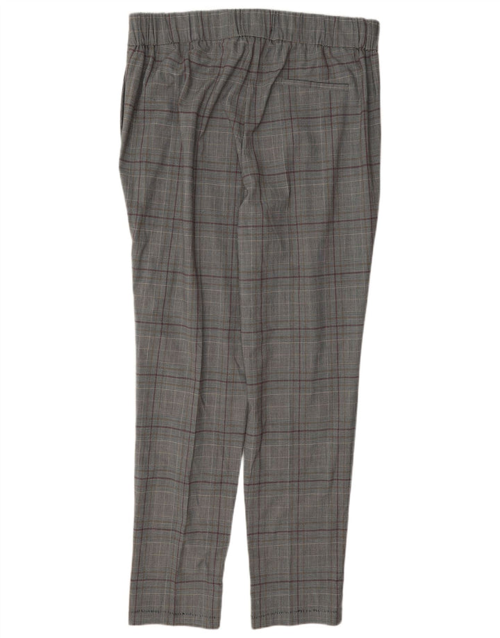Marks & Spencer Womens Casual Trousers UK 16 Large W38 L31 Grey Check