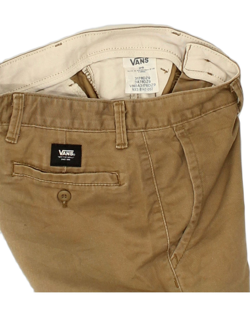 VANS Womens Chino Shorts W26 Small Brown Cotton | Vintage Vans | Thrift | Second-Hand Vans | Used Clothing | Messina Hembry 