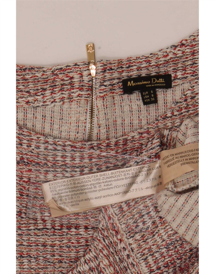 Massimo Dutti Womens Shift Dress UK 10 Small Multicoloured Cotton