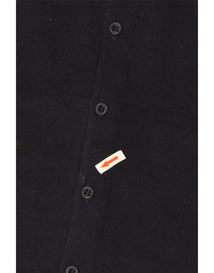 Zara Mens Overshirt Shirt Medium Navy Blue Cotton
