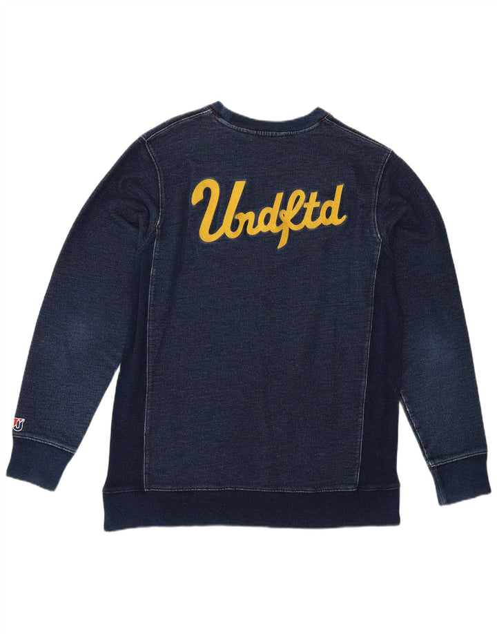 Undefeated Mens Graphic Sweatshirt Jumper Medium Navy Blue Cotton