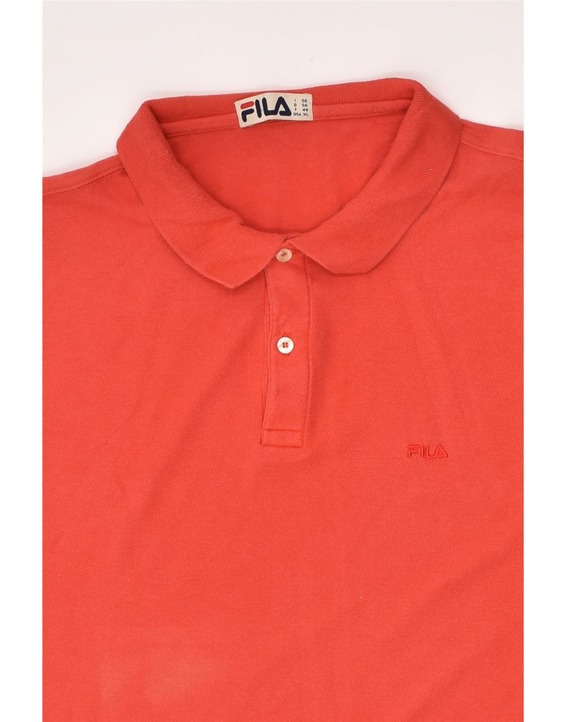 FILA Mens Polo Shirt IT 46 XL Red Cotton | Vintage Fila | Thrift | Second-Hand Fila | Used Clothing | Messina Hembry 