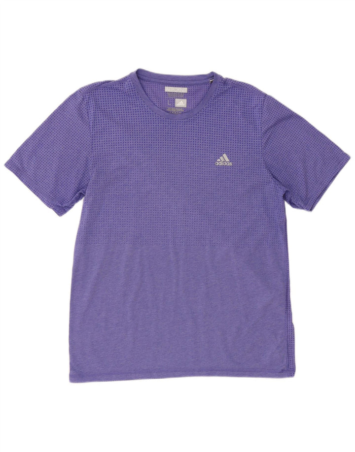 Adidas Mens Climacool T-Shirt Top Large Purple Polyester