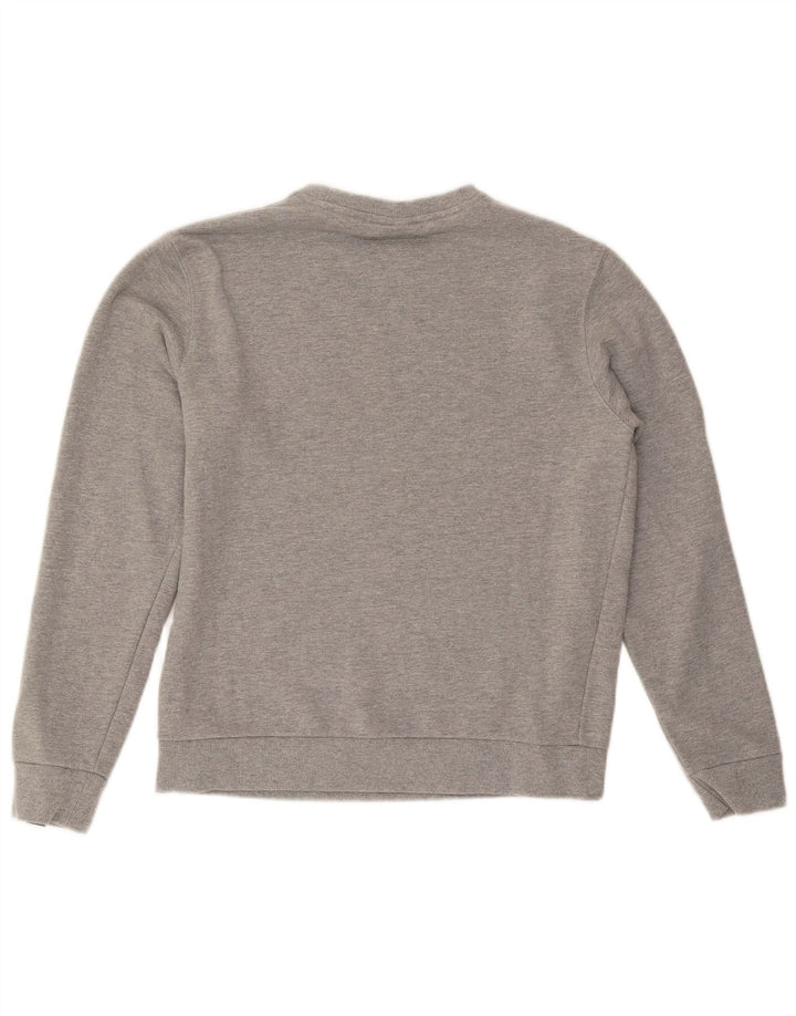 Ellesse Womens Graphic Oversized Sweatshirt Jumper UK 10 Small Grey Flecked