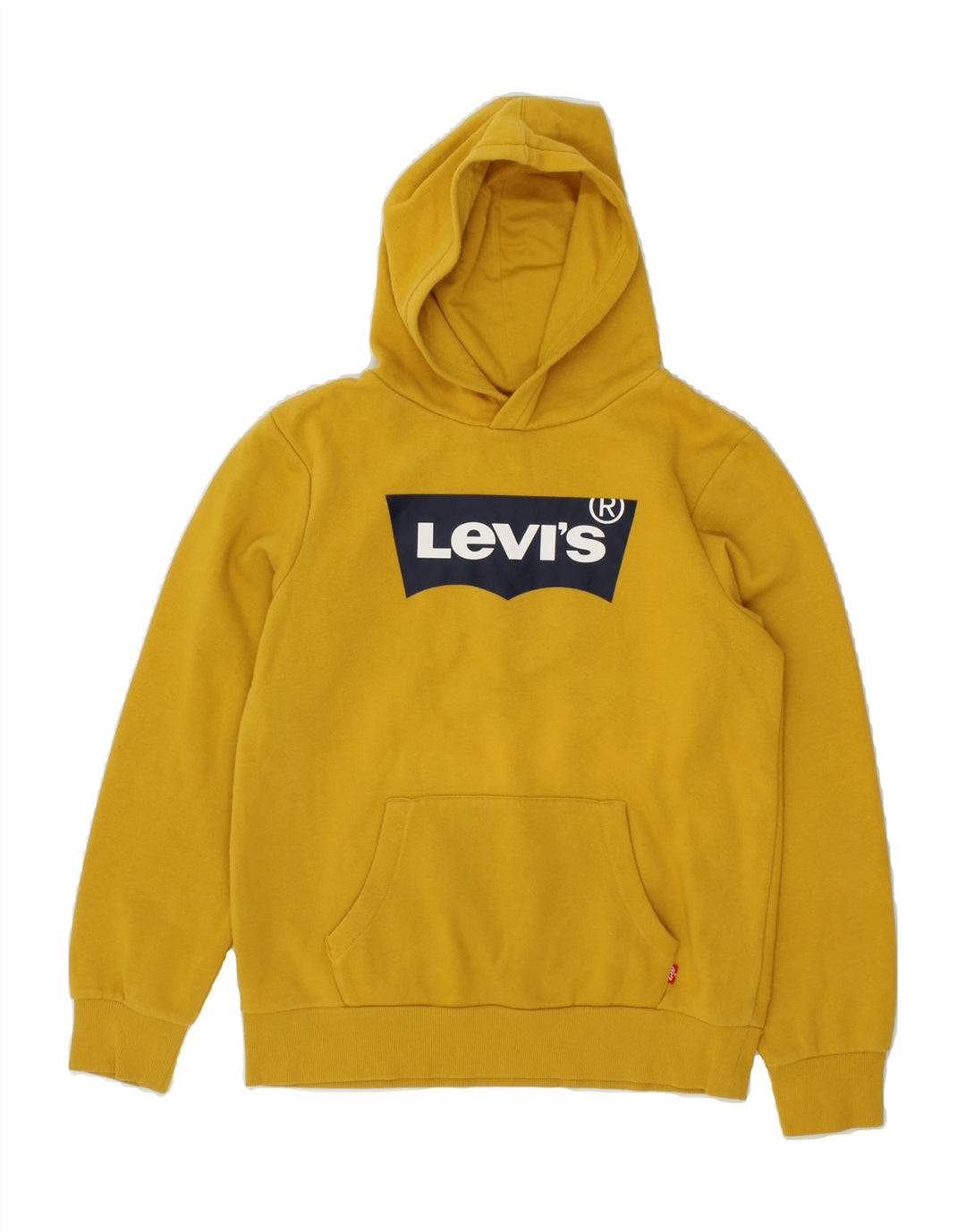 LEVI'S Boys Graphic Hoodie Jumper 13-14 Years Yellow Cotton Vintage Levi's and Second-Hand Levi's from Messina Hembry 
