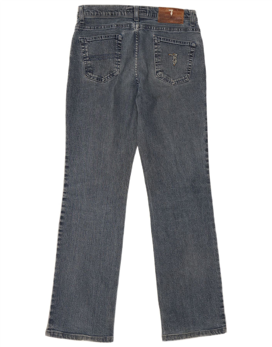 Trussardi Womens Straight Jeans W29 L30 Blue Cotton