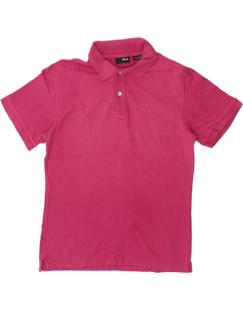 FILA Mens Polo Shirt Small Pink Cotton | Vintage Fila | Thrift | Second-Hand Fila | Used Clothing | Messina Hembry 