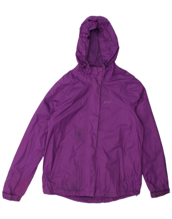Mountain Warehouse Womens Hooded Rain Jacket UK 12 Medium Purple Nylon