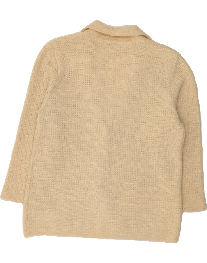 RAINBOW Womens Cardigan Sweater UK 16 Large Off White Wool Vintage Rainbow and Second-Hand Rainbow from Messina Hembry 