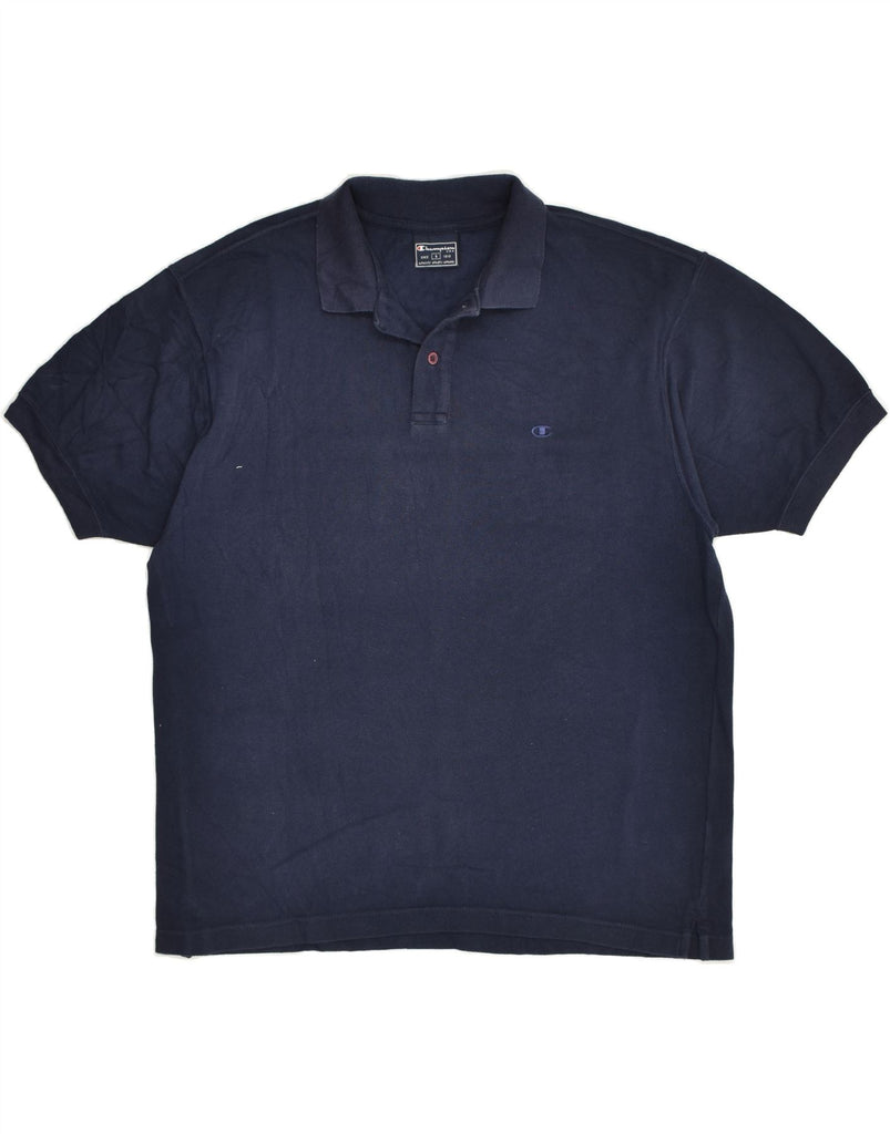 CHAMPION Mens Polo Shirt Small Navy Blue Cotton | Vintage Champion | Thrift | Second-Hand Champion | Used Clothing | Messina Hembry 