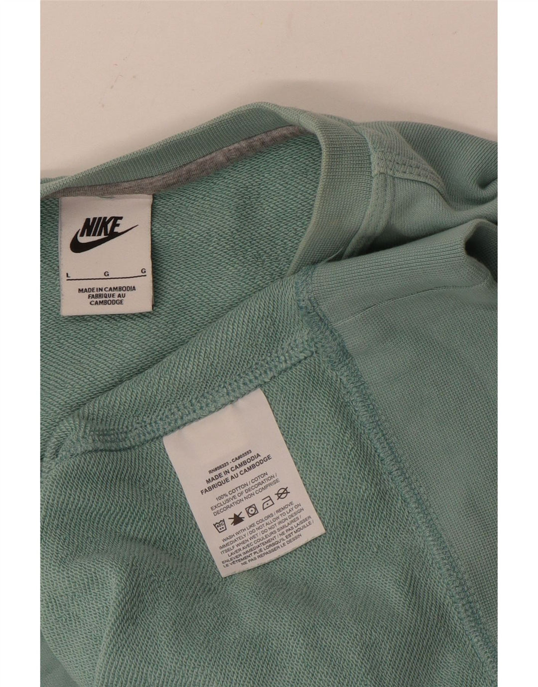 NIKE Mens Sweatshirt Jumper Large Blue Cotton