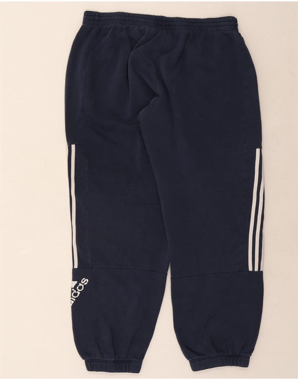 Adidas Mens Graphic Tracksuit Trousers Joggers 2XL Navy Blue Colourblock
