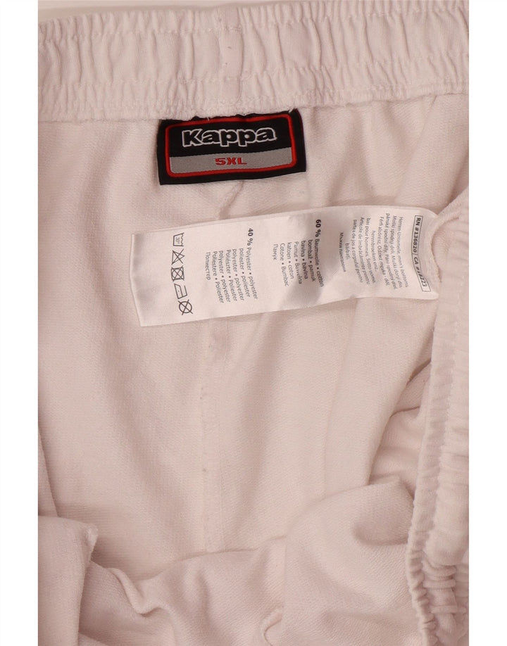 KAPPA Mens Graphic Sport Shorts 5XL White Cotton