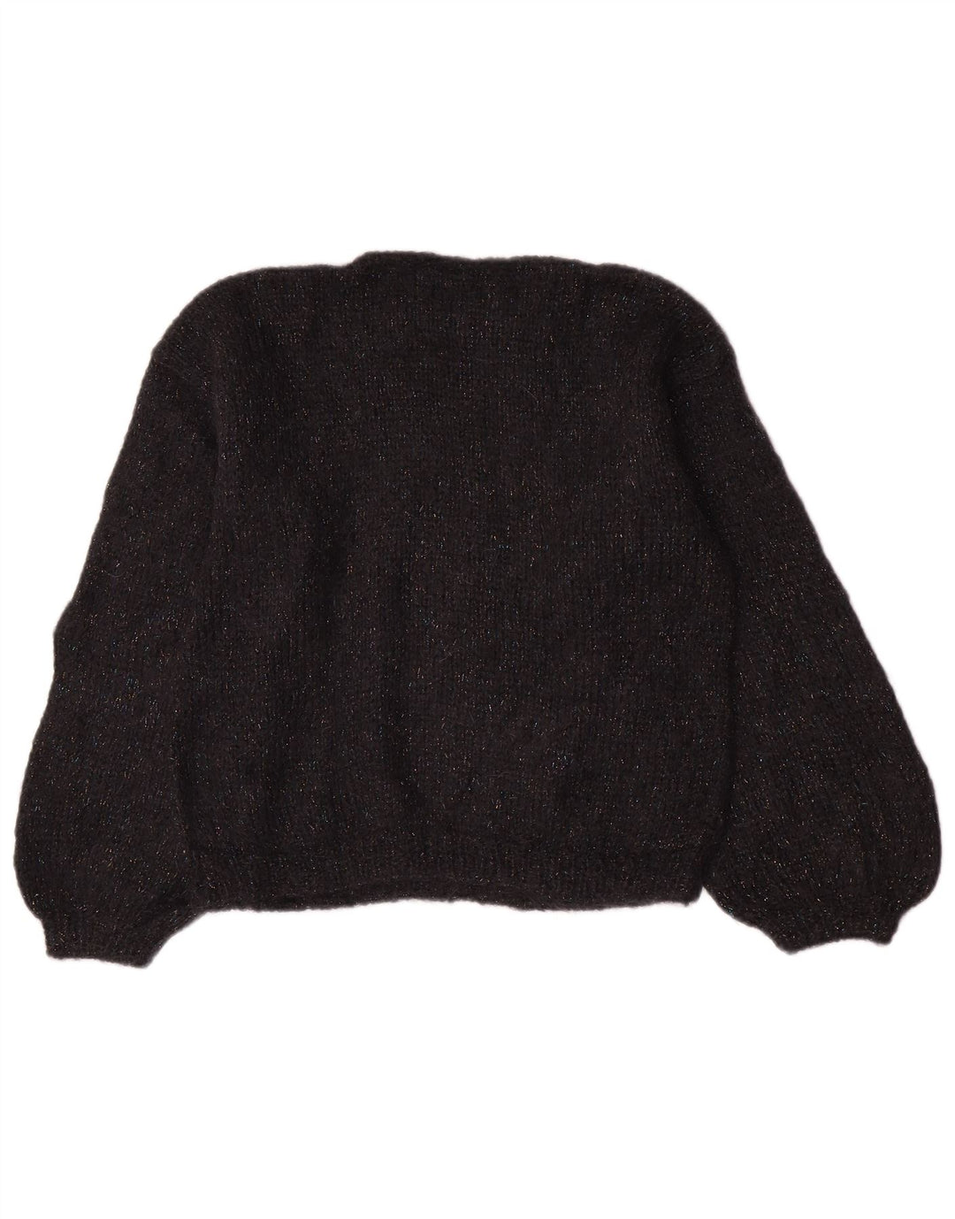 Vintage Womens Boat Neck Jumper Sweater UK 14 Medium Black