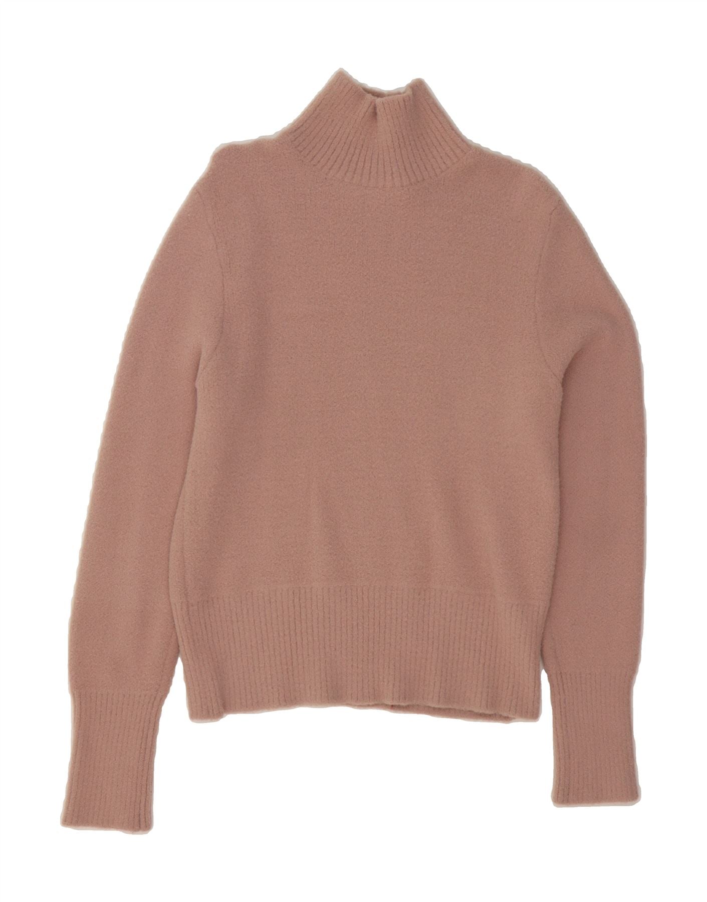 ZARA Womens Turtle Neck Jumper Sweater UK 14 Large Pink Vintage