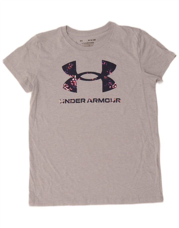 Under Armour Womens Graphic T-Shirt Top UK 14 Medium Grey