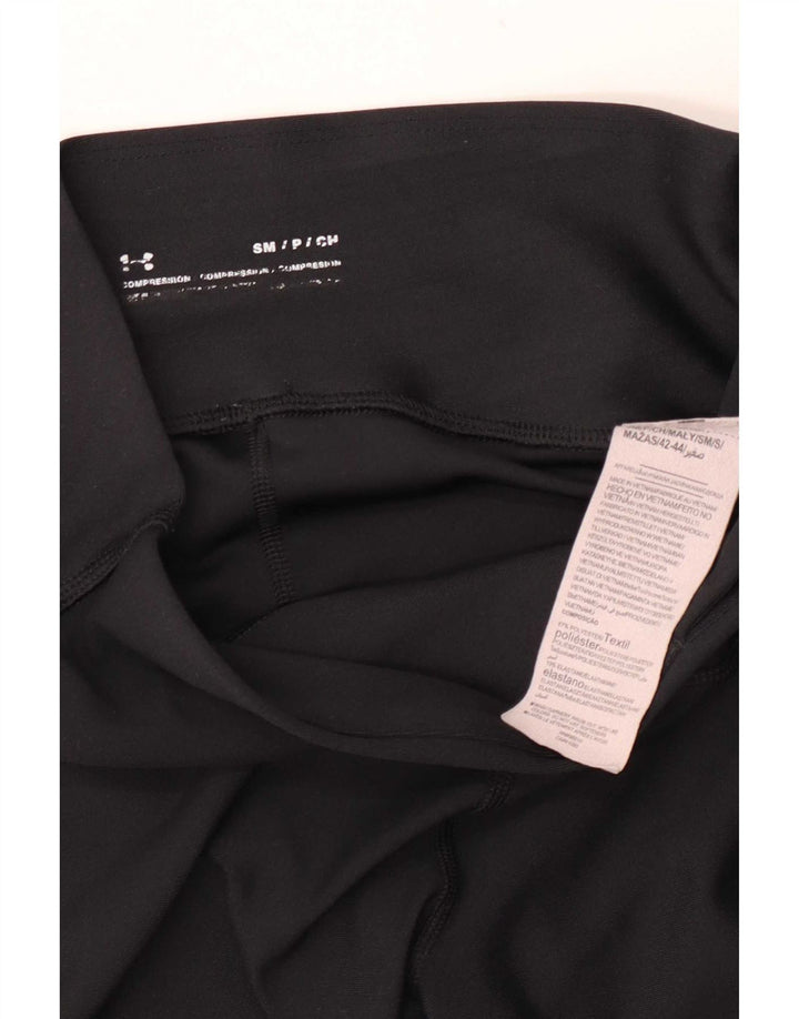 Under Armour Womens Compression Graphic Leggings UK 8 Small Black Polyester