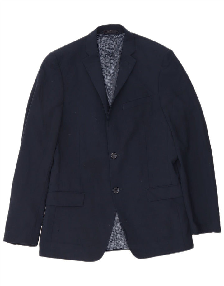 Marks & Spencer Mens 2 Button Slim Blazer Jacket UK 38 Medium Navy Blue