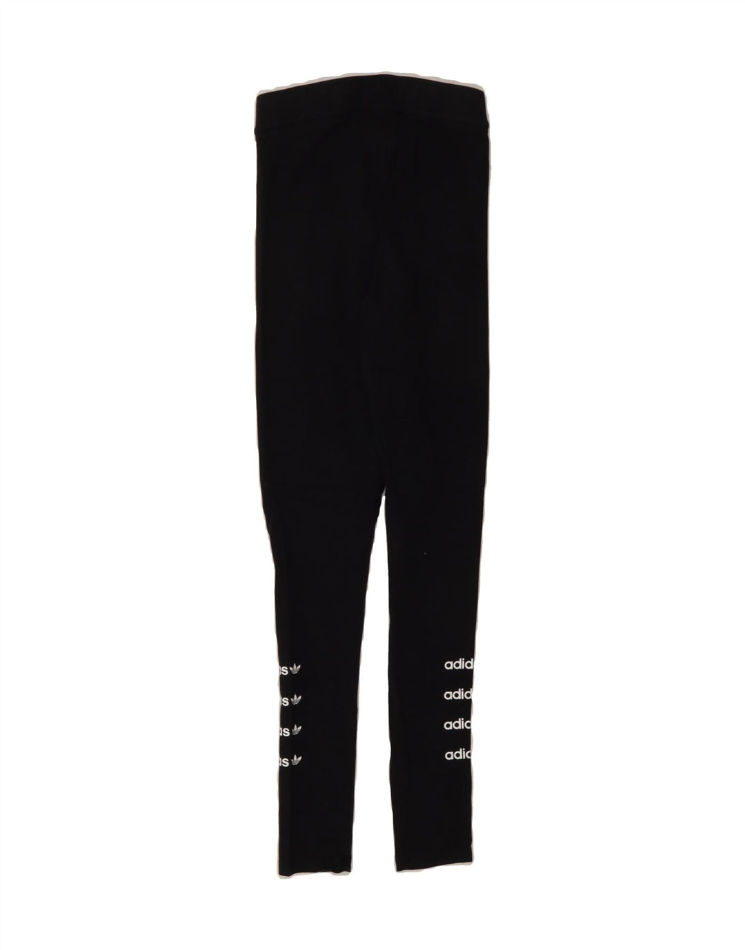 ADIDAS Womens Graphic Leggings UK 6 XS Black Vintage Adidas and Second-Hand Adidas from Messina Hembry 