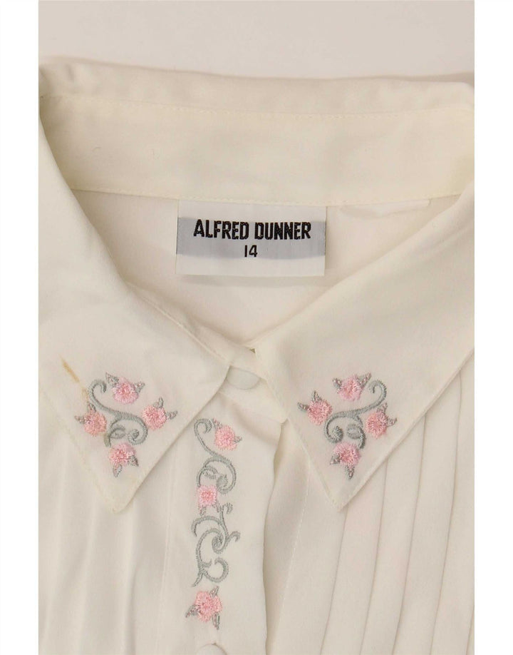 Alfred Dunner Womens See Through Shirt Blouse UK 14 Large White