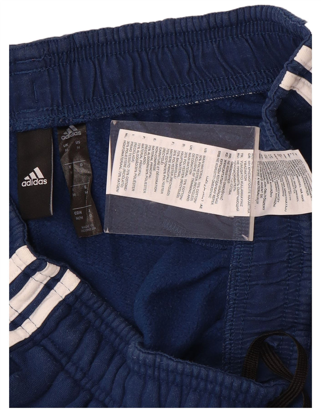 ADIDAS Mens Tracksuit Trousers Joggers Medium  Blue Cotton