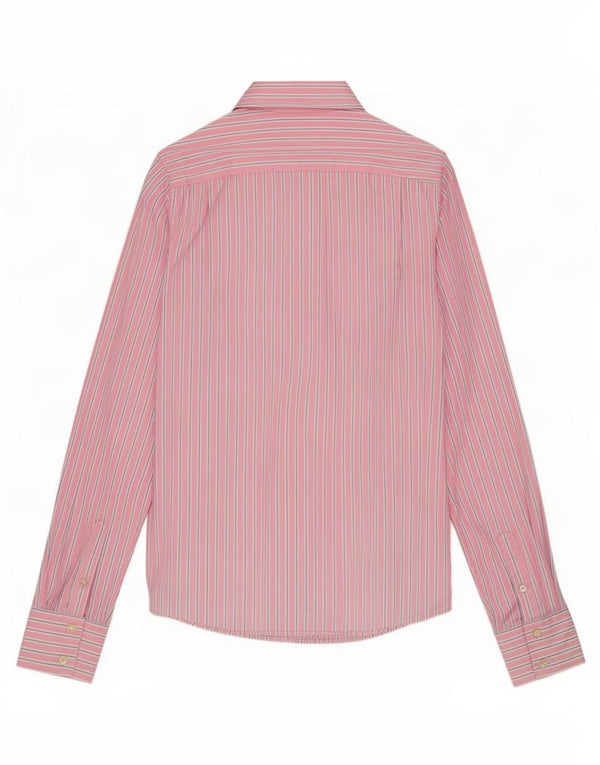 Abercrombie & Fitch Mens Muscle Shirt Medium Pink Pinstripe Cotton