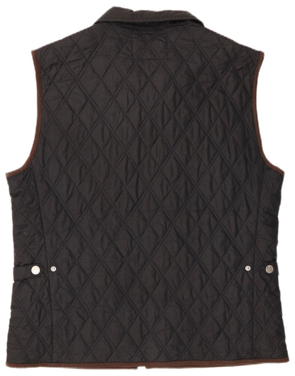 Conte of Florence Mens Quilted Gilet UK 40 Large Navy Blue Polyester