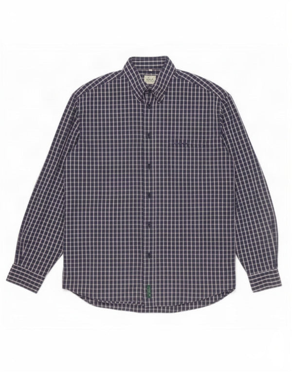 Ben Sherman Mens Shirt Large Blue Check
