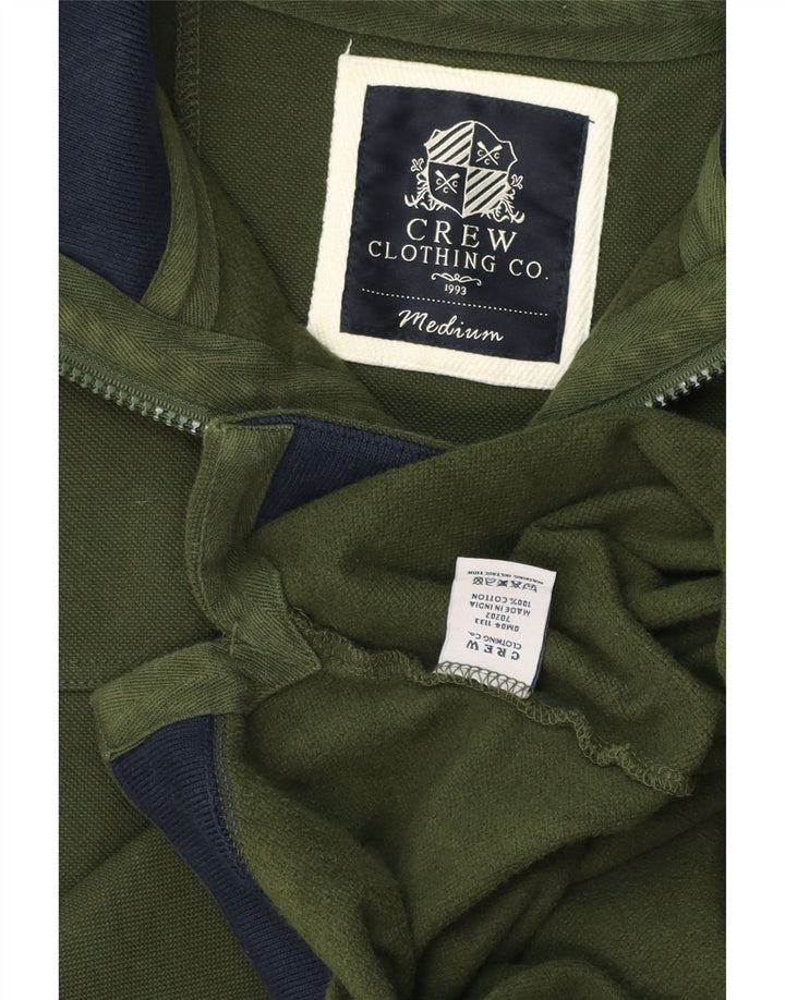 Crew Clothing Mens Zip Neck Sweatshirt Jumper Medium Green Cotton
