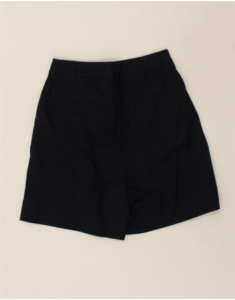 BENETTON Womens High Waist Chino Shorts W24 Small Navy Blue Cotton | Vintage Benetton | Thrift | Second-Hand Benetton | Used Clothing | Messina Hembry 