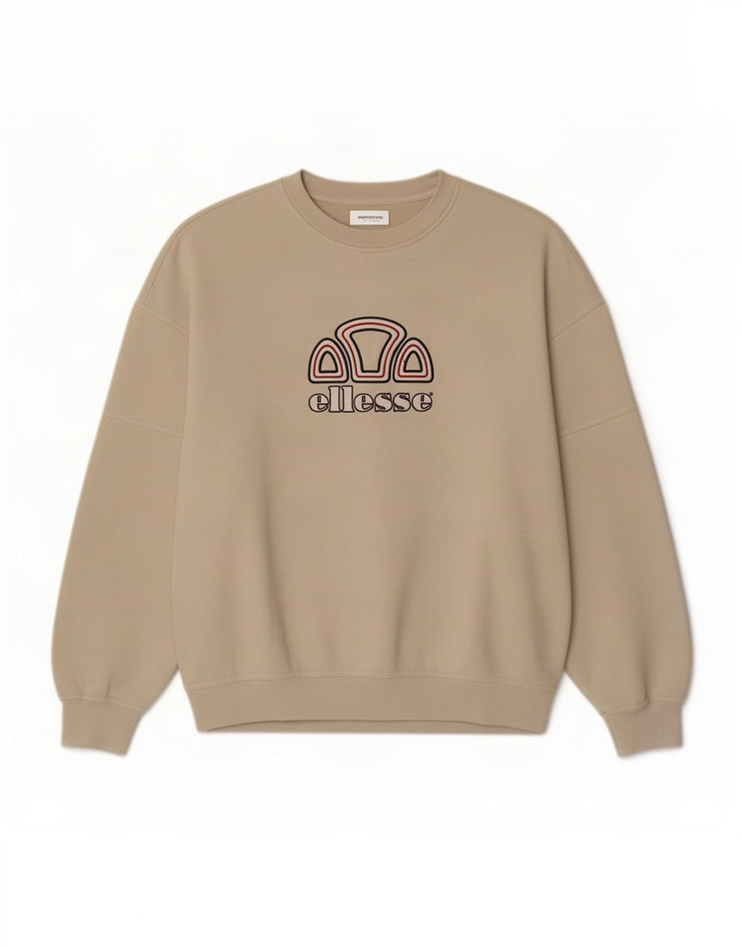 Ellesse Mens Graphic Sweatshirt Jumper Large Beige Polyester