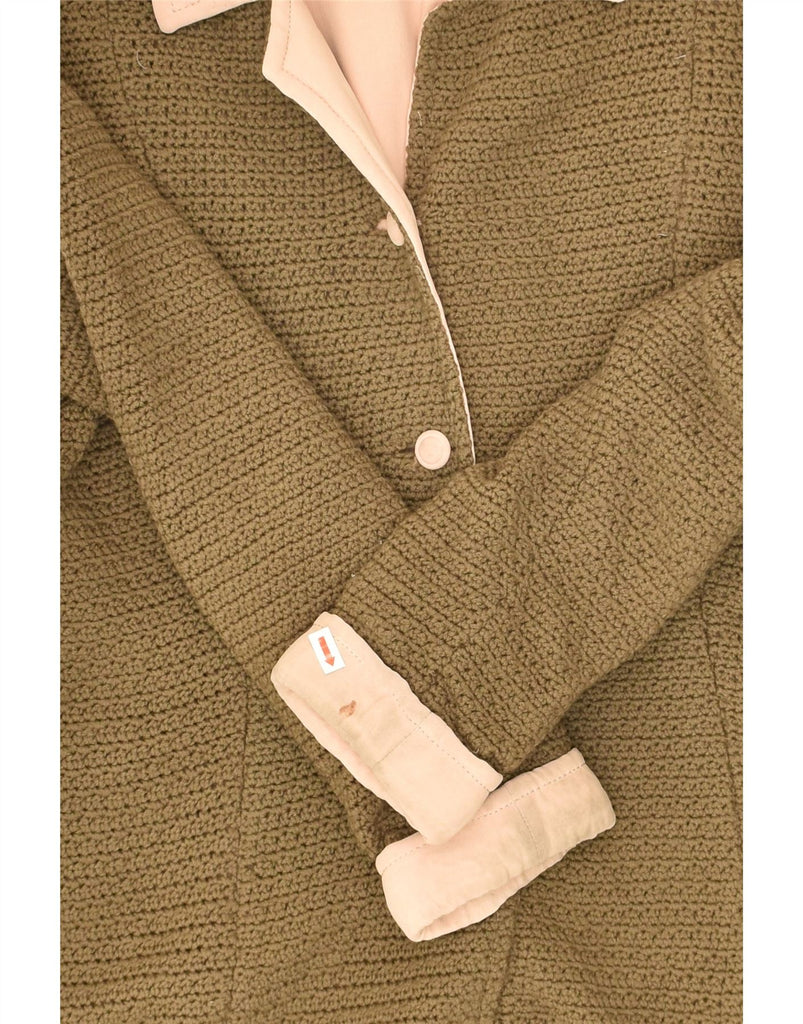 VINTAGE Womens Overcoat UK 12 Medium Khaki | Vintage Vintage | Thrift | Second-Hand Vintage | Used Clothing | Messina Hembry 