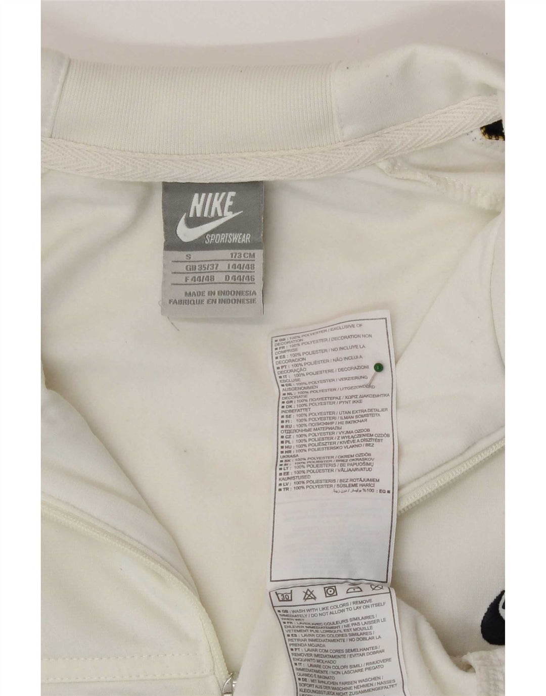 Nike Mens Regular Fit Tracksuit Top Jacket Small White Colourblock Sports