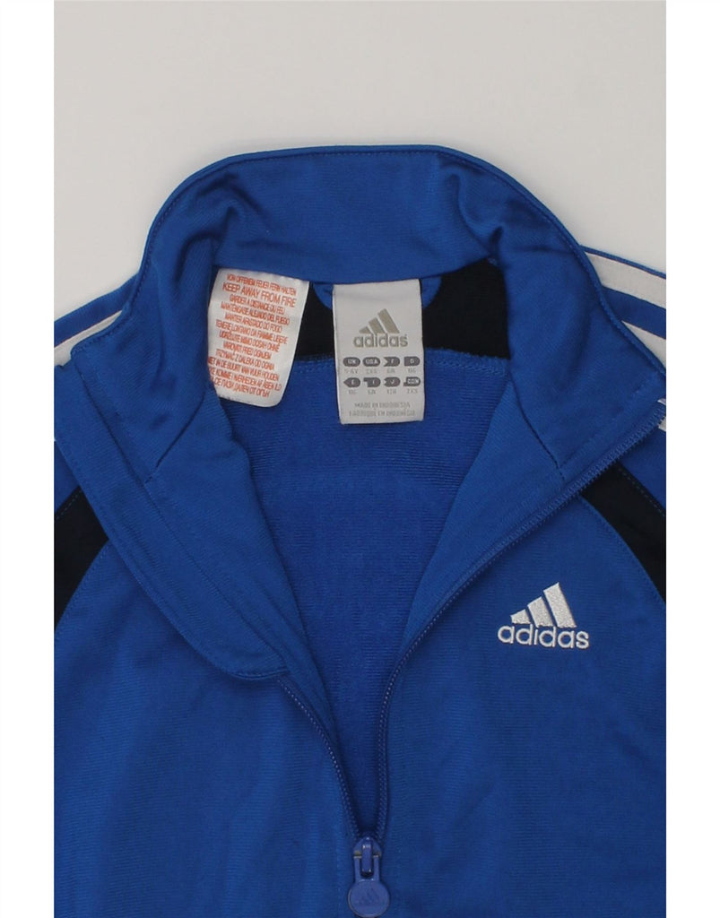 ADIDAS Boys Tracksuit Top Jacket 5-6 Years Blue Polyester | Vintage Adidas | Thrift | Second-Hand Adidas | Used Clothing | Messina Hembry 