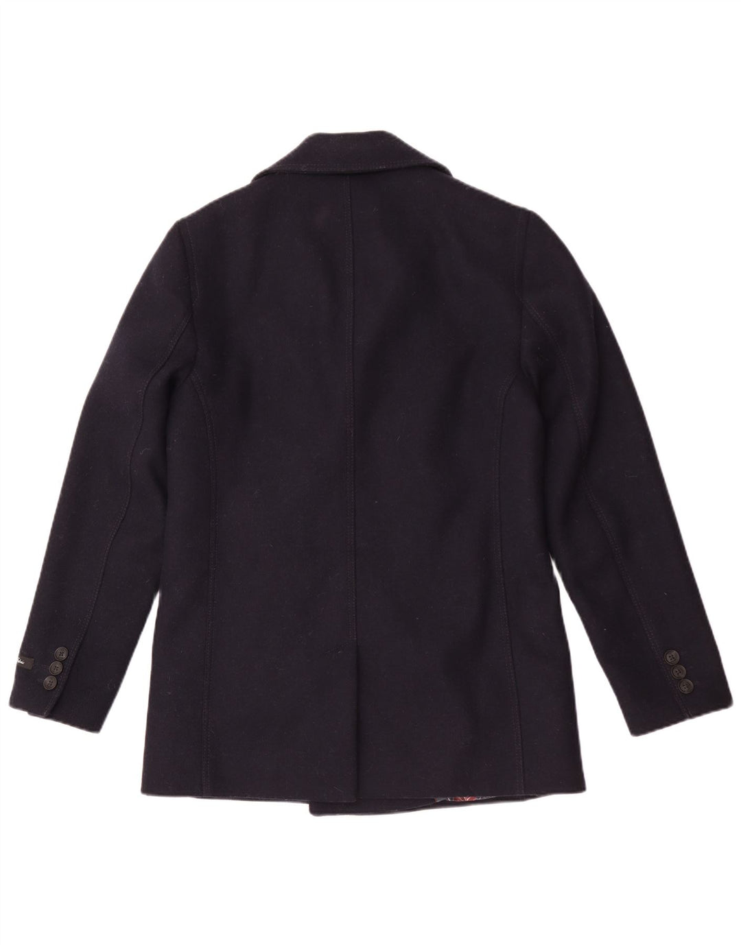 Ted Baker Mens Pea Coat Size 2 Small Navy Blue Wool