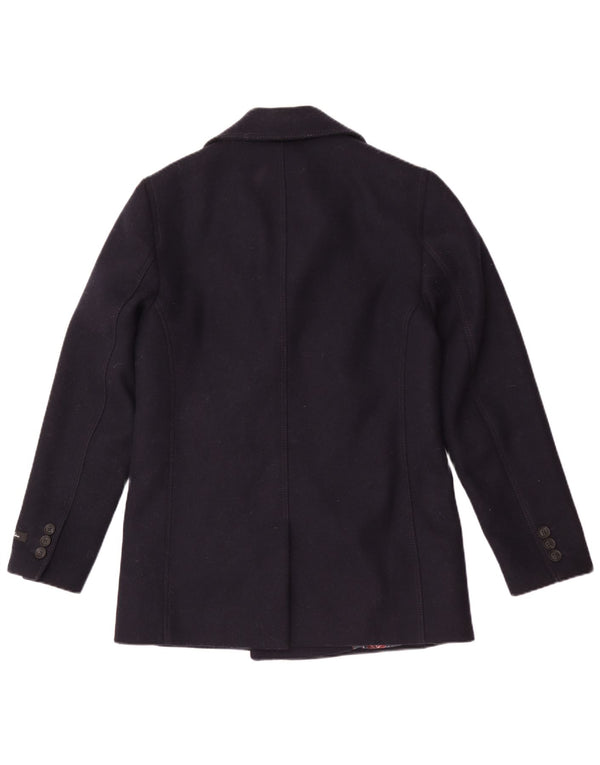 Ted Baker Mens Pea Coat Size 2 Small Navy Blue Wool