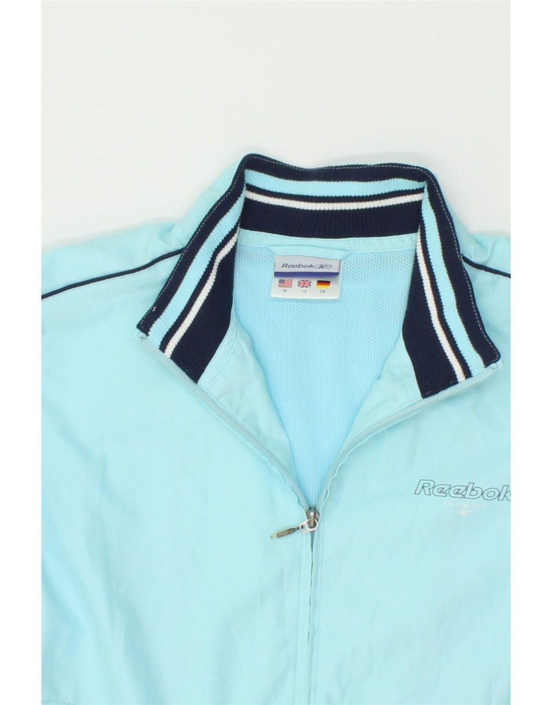 REEBOK Womens Tracksuit Top Jacket UK 12 Medium Blue | Vintage Reebok | Thrift | Second-Hand Reebok | Used Clothing | Messina Hembry 