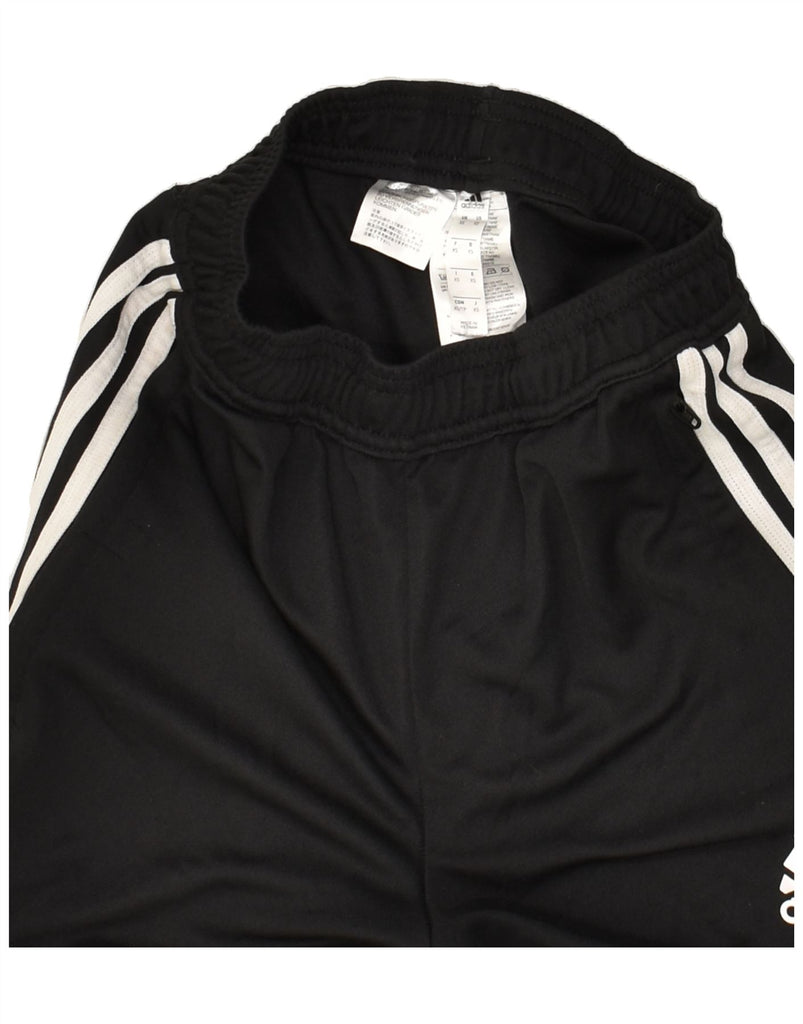 ADIDAS Womens Tracksuit Trousers UK 4 XS Black Polyester | Vintage Adidas | Thrift | Second-Hand Adidas | Used Clothing | Messina Hembry 