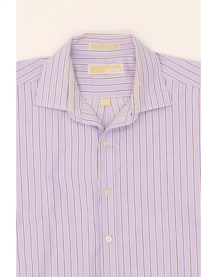 MICHAEL KORS Mens Shirt Size 16 Large Purple Striped Cotton Vintage Michael Kors and Second-Hand Michael Kors from Messina Hembry 