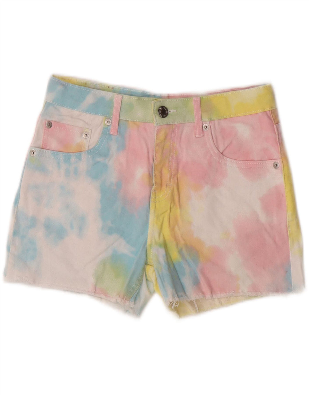 LEVI'S Girls Girlfriend Denim Shorts 15-16 Years  Multicoloured Tie Dye Vintage Levi's and Second-Hand Levi's from Messina Hembry 