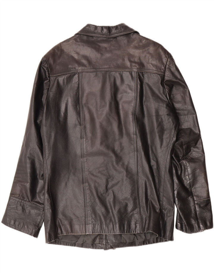 VINTAGE Mens Leather Jacket UK 38 Medium Black Vintage Vintage and Second-Hand Vintage from Messina Hembry 