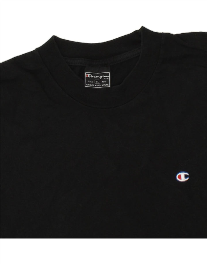 CHAMPION Womens T-Shirt Top UK 18 XL Black Vintage Champion and Second-Hand Champion from Messina Hembry 