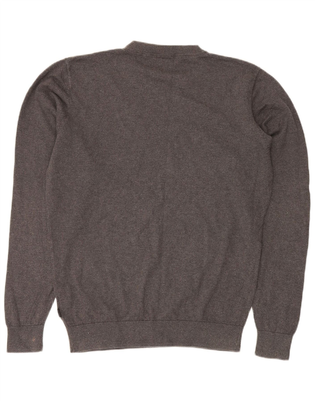 MUSTO Mens Crew Neck Jumper Sweater Large Grey Cotton