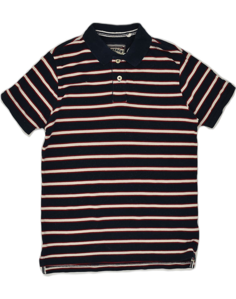 FAT FACE Mens Polo Shirt Small Navy Blue Striped Cotton | Vintage Fat Face | Thrift | Second-Hand Fat Face | Used Clothing | Messina Hembry 