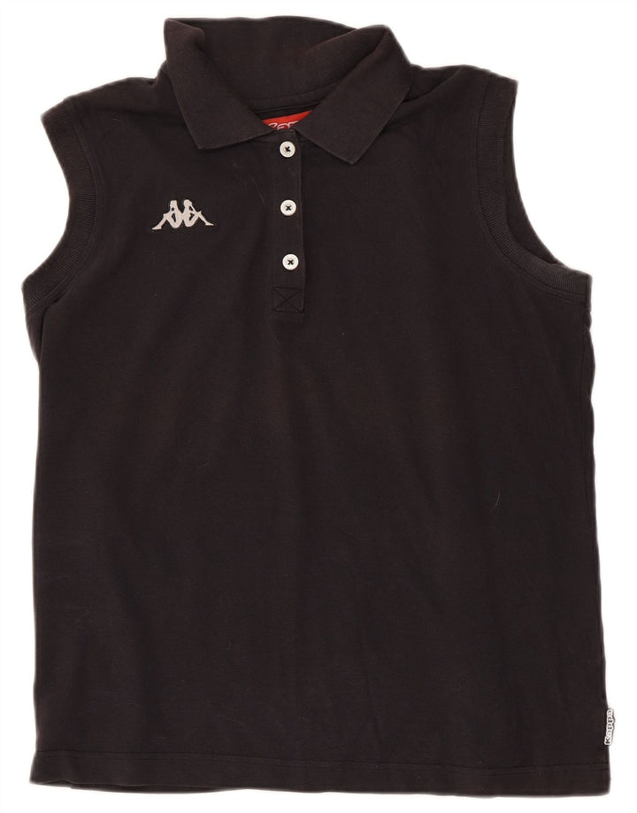 KAPPA Womens Sleeveless Polo Shirt UK 18 XL Black